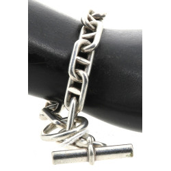 Bracelet en argent, poinçon crabe, style