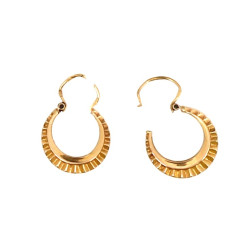 Paire de BO style créoles en or jaune 18