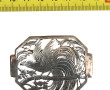 Broche en argent ajouré à décor d'un ois