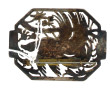 Broche en argent ajouré à décor d'un ois