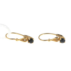 Paire de BO en or jaune 18 carats, poinç