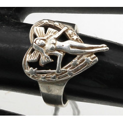 Bague en argent 925ème à décor d'une fée