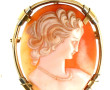 Broche-pendentif en or jaune 18 carats, 