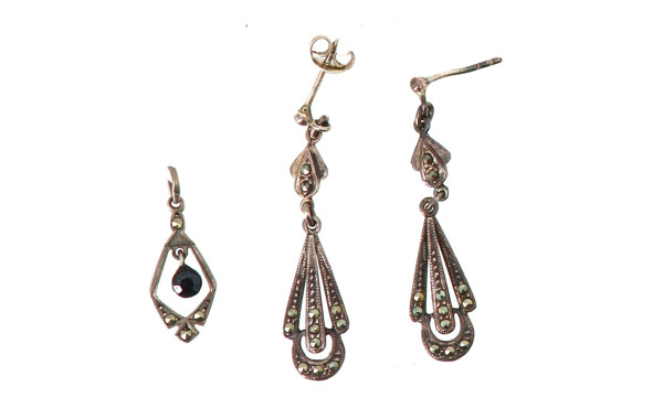 Paire de BO pendants en argent 925ème, s