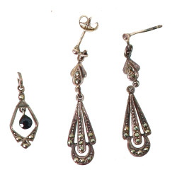 Paire de BO pendants en argent 925ème, s
