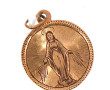Médaille ancienne à décor d'une Vierge e