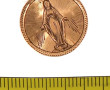 Médaille ancienne à décor d'une Vierge e