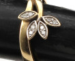 Bague en or jaune 18 cts (750ème), serti