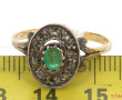 Bague ancienne deux ors 18 cts, poinçon 