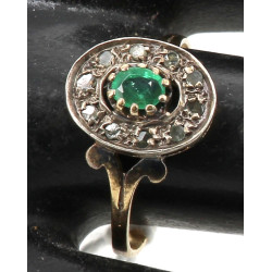 Bague ancienne deux ors 18 cts, poinçon 
