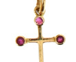 Pendentif croix en or jaune 18 cts, poin