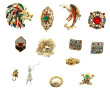 Lot de broches fantaisie et pin's