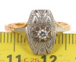 Bague ancienne époque ART DECO, deux ors