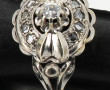Bague ancienne en or gris 18 cts, poinço