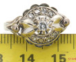 Bague ancienne en or gris 18 cts, poinço