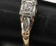 Bague ancienne deux or 18 cts, sertie d'