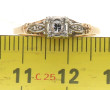 Bague ancienne deux or 18 cts, sertie d'