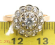 Bague ancienne en or 18 cts et platine, 