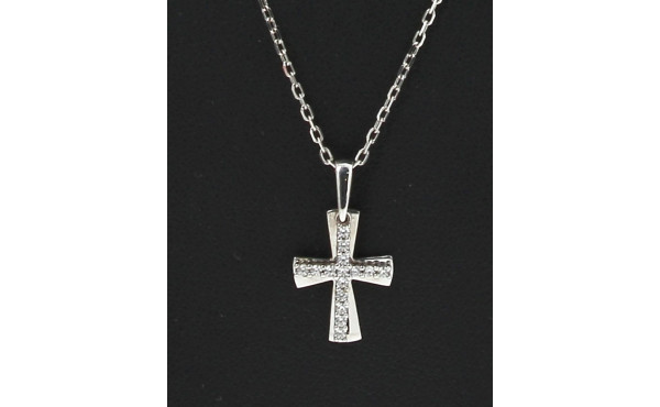 Chaîne en or gris 9 cts (L 49,5 cm) agré