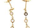 Paire de BO pendantes en or jaune 18 cts