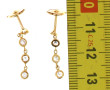 Paire de BO pendantes en or jaune 18 cts