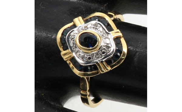 Bague en or jaune 18 cts, poinçon tête d