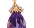 Important pendentif en or jaune 14 carat