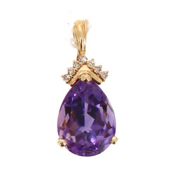 Important pendentif en or jaune 14 carat