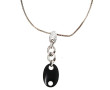 Pendentif moderne en argent 925ème, stra