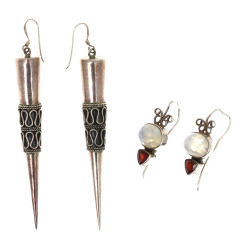 Deux paire de BO en argent 925ème dont u