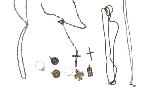 Lot de bijoux en argent (chaîne de montr