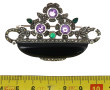 Broche ART DECO en argent en forme de co
