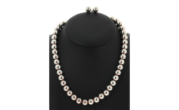 Parure en perles d'argent 925ème compren