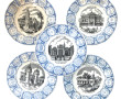 CREIL & MONTEREAU - 5 assiettes en faïen