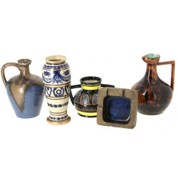 Lot de 5 céramiques : vase par Renoleau 