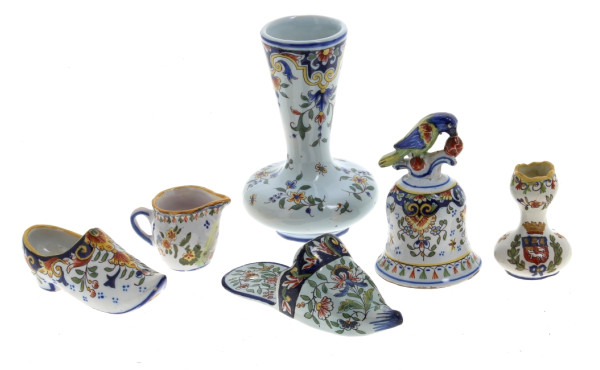 Décor ROUEN - Lot de 6 pièces en faïence