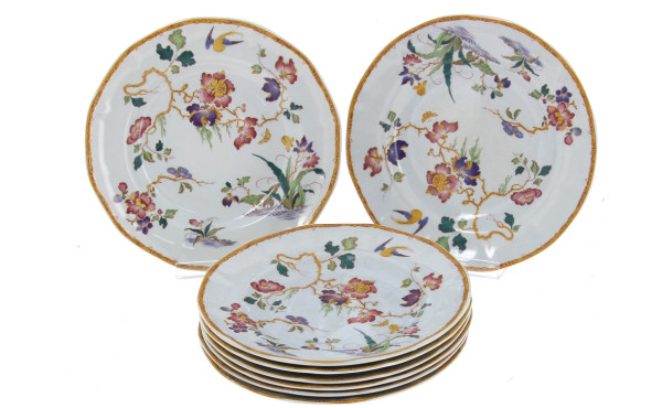 WEDGWOOD - "Devon Rose" - 8 assiettes à 