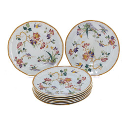 WEDGWOOD - "Devon Rose" - 8 assiettes à 