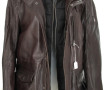 MILESTONE - Veste homme en cuir brun, ta