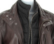 MILESTONE - Veste homme en cuir brun, ta