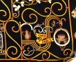 LONGCHAMP - Carré en soie décor jaune et