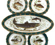 LIMOGES - Service à poisson en porcelain
