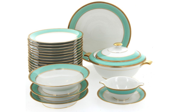 Service de table en porcelaine blanche, 