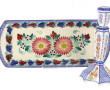 QUIMPER - Plat à cake en faïence polychr