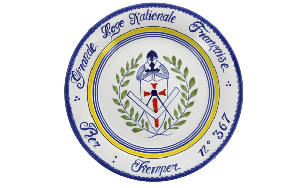 FAB QUIMPER - Plat décoratif en faïence 