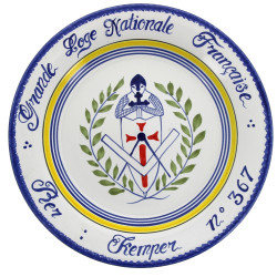 FAB QUIMPER - Plat décoratif en faïence 