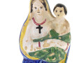 "Ste Marie", statuette en faïence polych