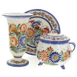 HENRIOT Quimper - Lot de 3 pièces en faï
