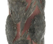 Vase circa 1900 en verre violine à décor