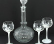 Carafe en verre avec bouchon, corps godr